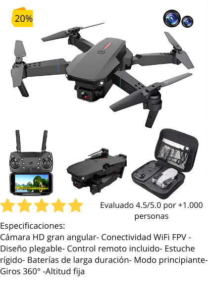 Drone inteligente Pro camara 4K